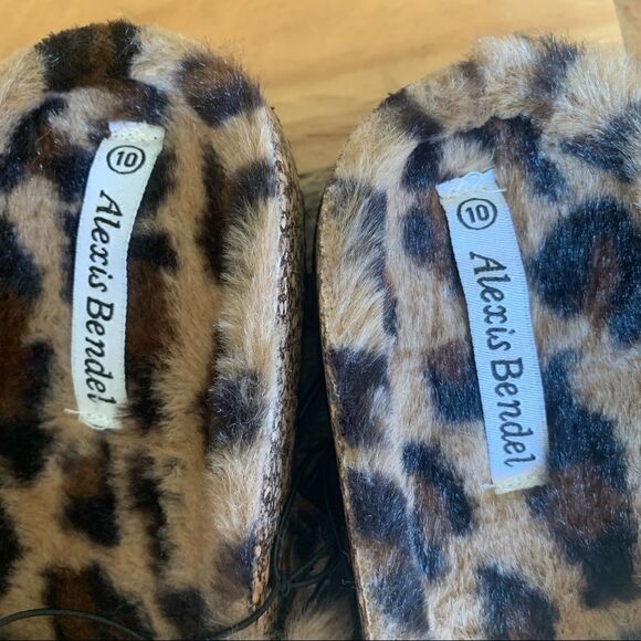 Alexis Bendel Slide Sandals, Leopard Print Faux Fur Slides, Sizes 9,10 NWT - Picture 6 of 6
